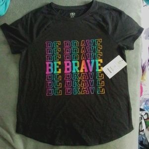 I am selling an athletic t-shirt  it is an XXL 18 and it's a be brave black t-sh